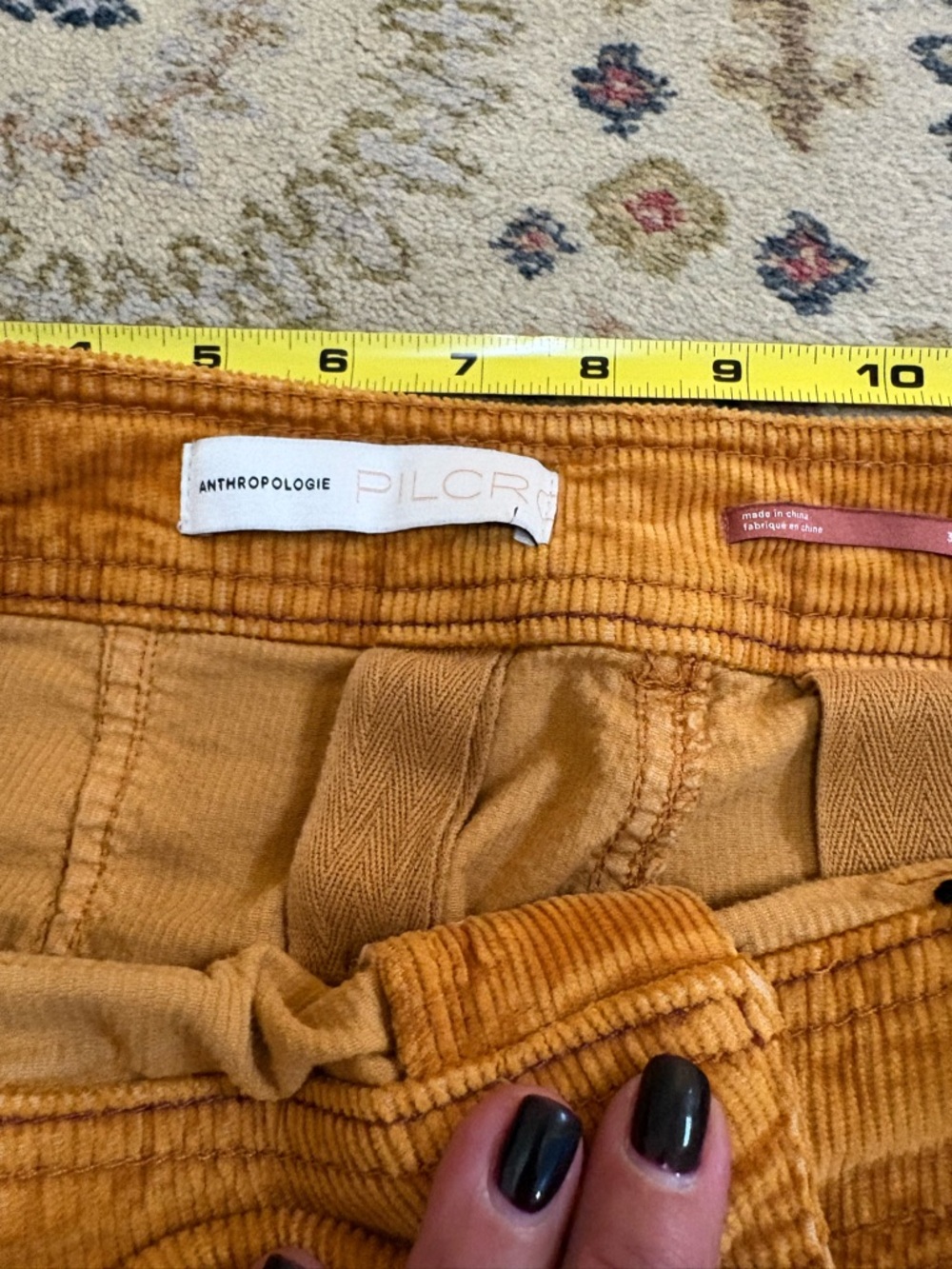 Anthropologie Pilcro Corduroy Pants in Mustard Gold - Picture 5 of 7